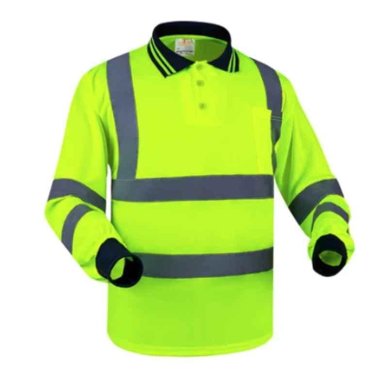 Empiral Polo Ii E104792901 Yellow 130 GSM Full Sleeves T-Shirt, Size: S