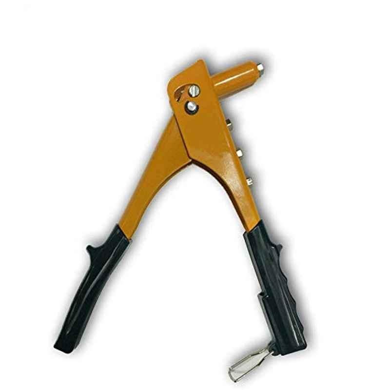 Krost Art:112102 Stainless Steel Non Slip Rivet Gun With Nose Piece, 10 inch, Orange