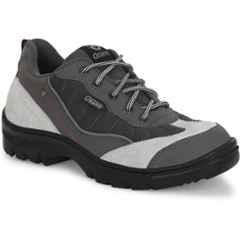 Ozarro Genuine Leather Steel Toe Grey Safety Shoes, S4447, Size: 11