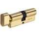 Bonus Compact Profile 70mm Brush Brass Bathroom 6 Pin Cylinder Lock