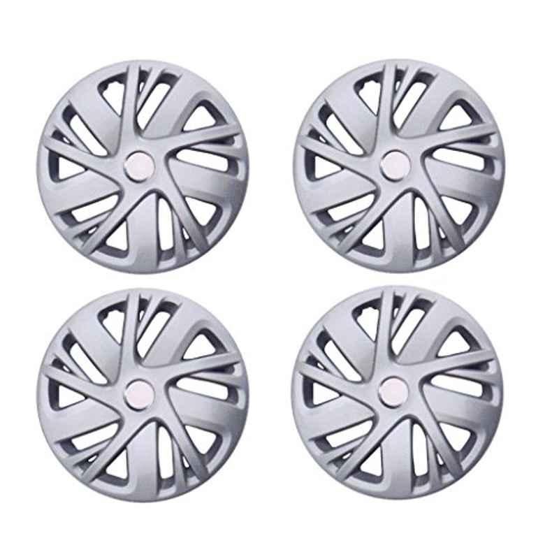 Auto Pearl 4 Pcs 14 inch ABS Silver Car Wheel Cover Set for Hyundai i10 Grand