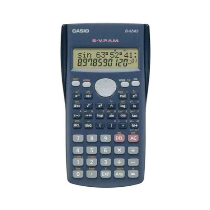 Casio FX-82MS Plastic Blue 12-Digit Non Programmable Scientific Calculator