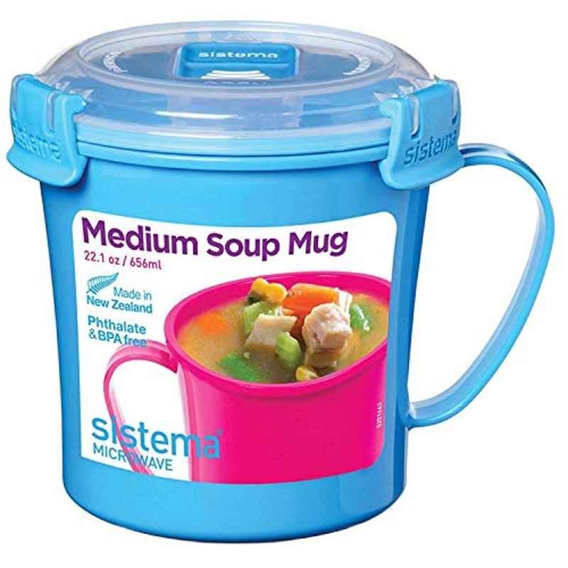Sistema 656ml Plastic Blue Medium Soup Mug