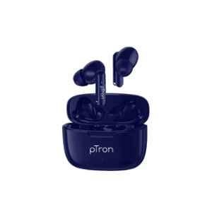 Ptron Bass Buds Duo Blue Bluetooth Earbuds with Mic