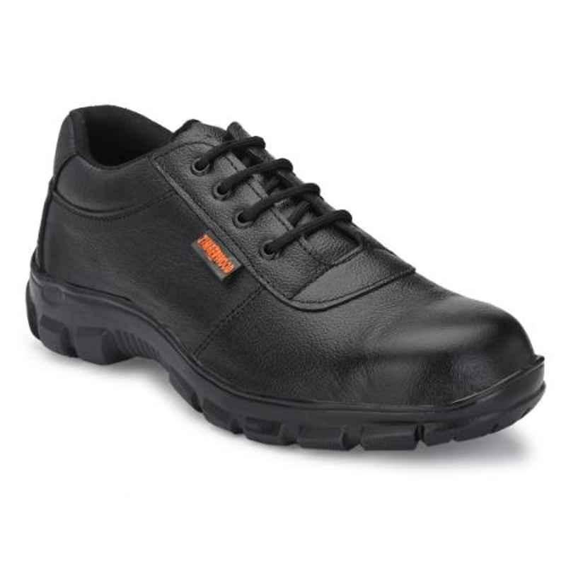 Timberwood TW45 Leather Steel Toe Airmix Sole Black Work Safety Shoes, Size: 9