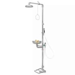 Scott 15kg Stainless Steel Foot Operated Safety Shower with Emergency Eye Wash