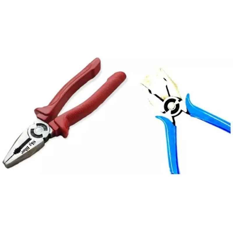 Sky Blue 2 Pcs 7.8 inch Lineman Plier Combo, SBE_PLIER_COMBO_MOD_00557