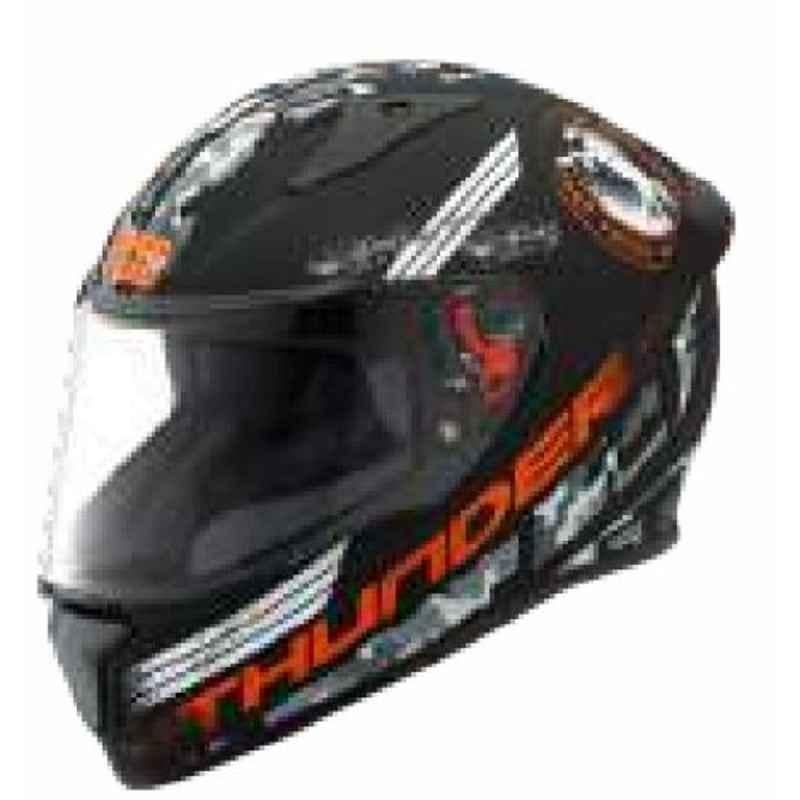 Studds Thunder D2 Matt Black N10 Full Face Motorcycle Helmet, Size: L