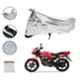 Riderscart Polyester Silver Waterproof Two Wheeler Body Cover with Storage Bag for TVS Phoenix