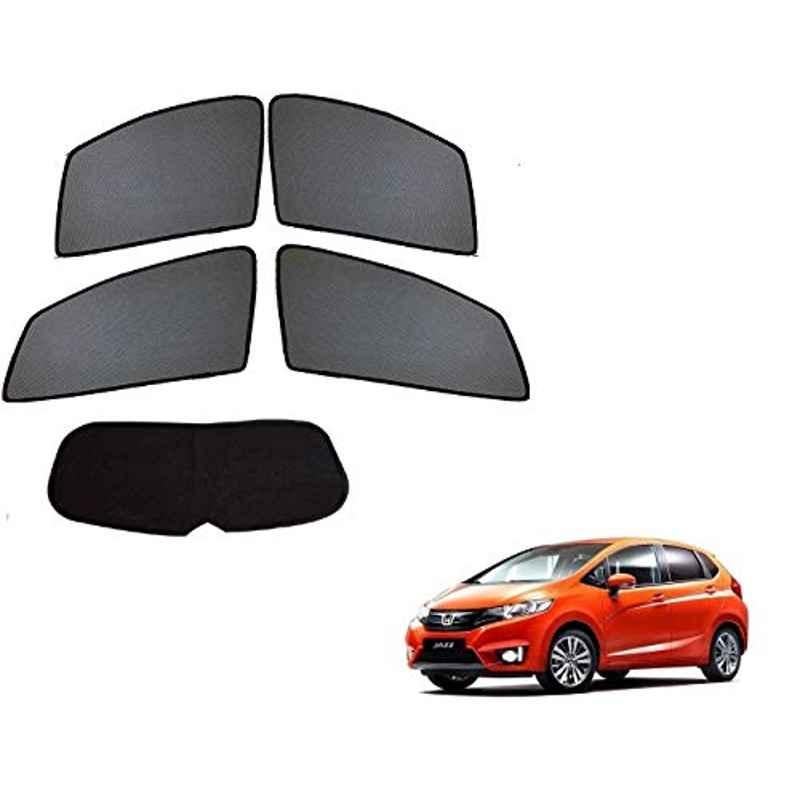 Kozdiko 4 Pcs Black Car Half Magnetic Sunshade Curtain with Dicky Set for Honda Jazz