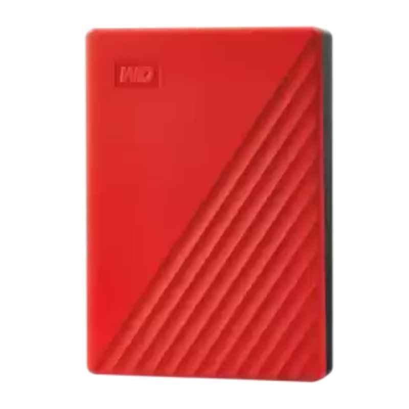 WD My Passport 5TB Red Portable External Hard Drive, WDBPKJ0050BRD-WESN