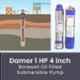 Damor 1 HP 4 inch Borewell Oil Filled Submersible Pump, Borewell Upto 102 ft