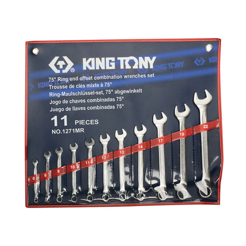 King Tony 11 PCS Offset Combination Wrench Set, 1271MR