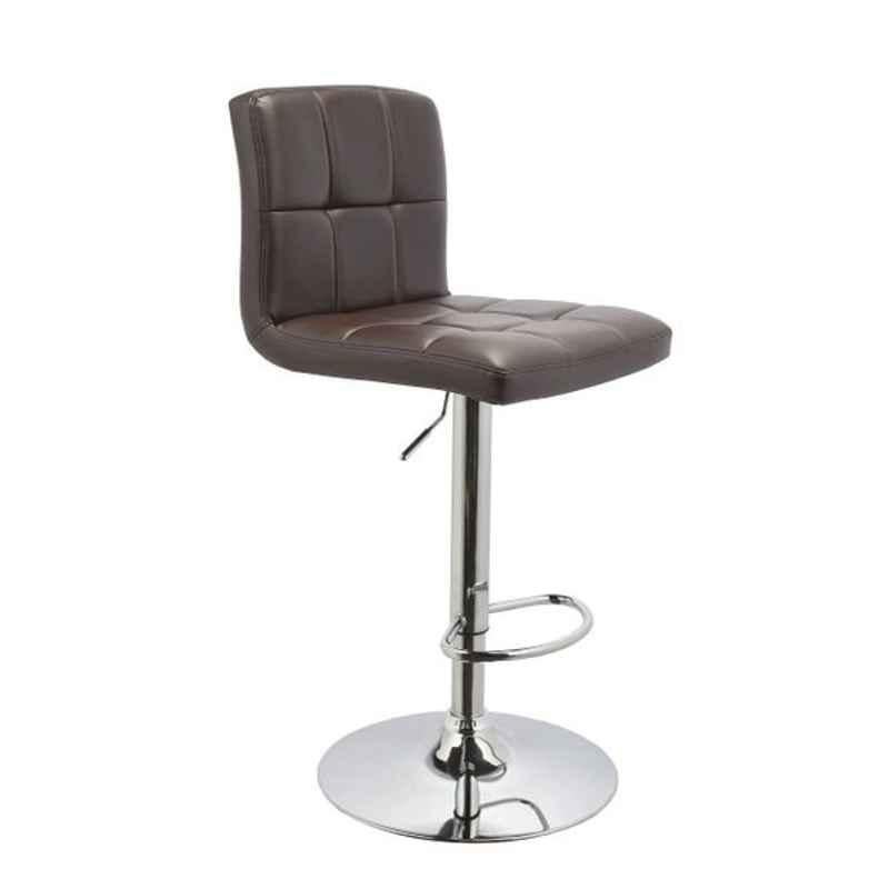 Chair Garage PU Leatherette Chocolate Brown Adjustable Height Bar Stool, CG06 (Pack of 2)