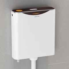Plantex 10 Litre Boss Polypropylene Brown & White Dual Cistern Toilet Flush Tank