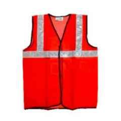 SSWW Orange & Silver 2 inch Reflective Tape Safety Vest (Pack of 40)