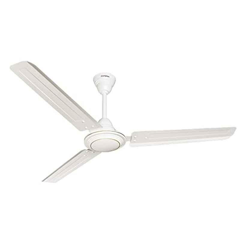 Crompton Superbreeze Hillbriz 52W 390rpm Mild Steel Opal White Ceiling Fan with 2 Years Warranty, CFSBHLB48OPW1S, Sweep: 1200 mm