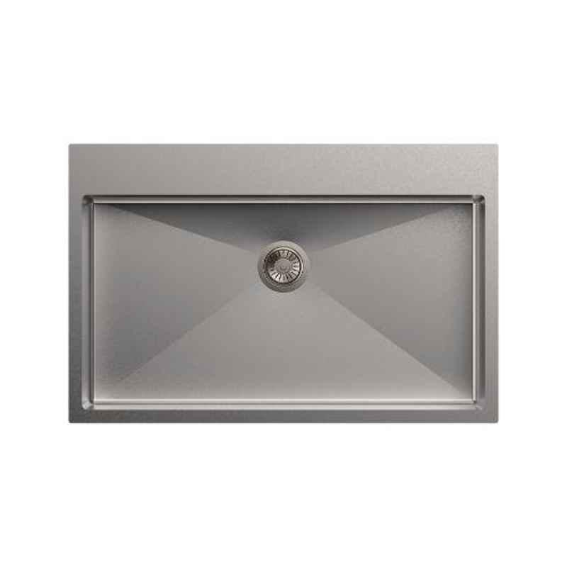 Carysil Micro Radius Waltz Single Bowl Stainless Steel Matt Finish Kitchen Sink, Size: 31x20x8 inch