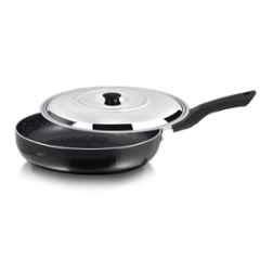 Atalso 240mm Aluminium Round Non Stick Fry Pan with Lid, AG99005 (Pack of 5)