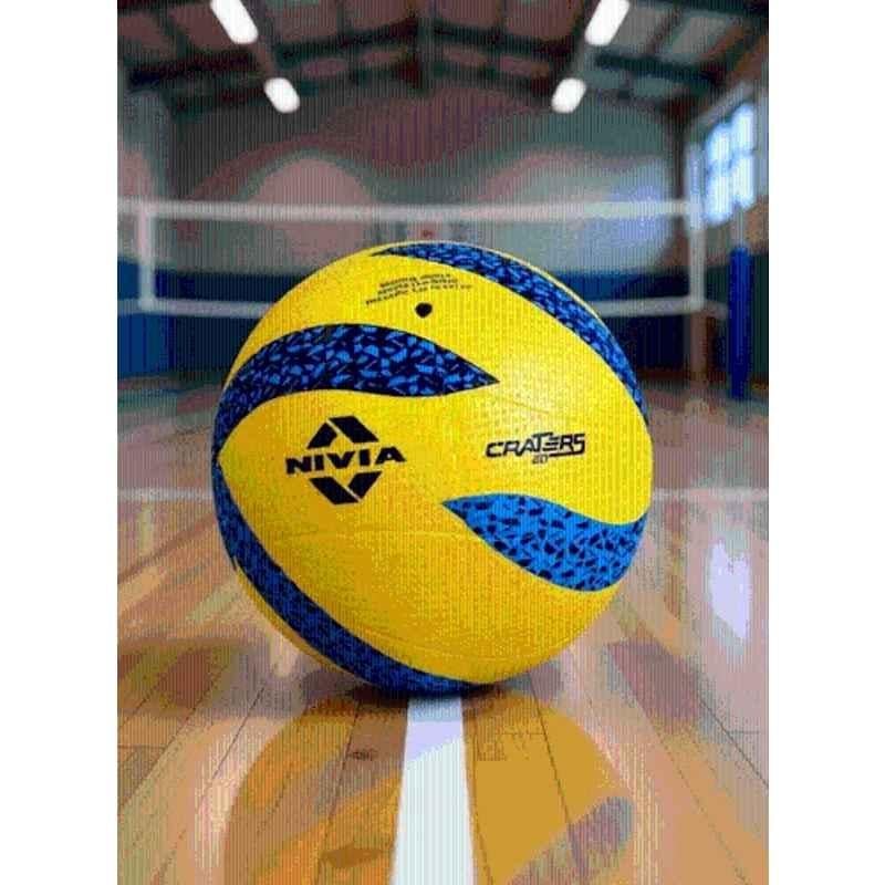 Nivia Craters Blue & Yellow Standard Volleyball, Size: 4