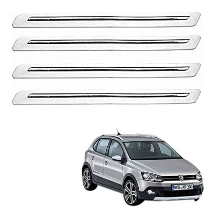 Kozdiko 4 Pcs White Car Bumper Protector Set for Tata Safari Dicor