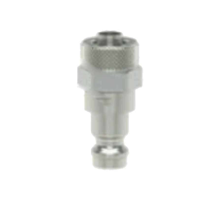 Ludcke 6x8mm Plain ESM 6 SQ Single Shut Off Micro Quick Connect Plugs with Squeeze Nut, Length: 32 mm