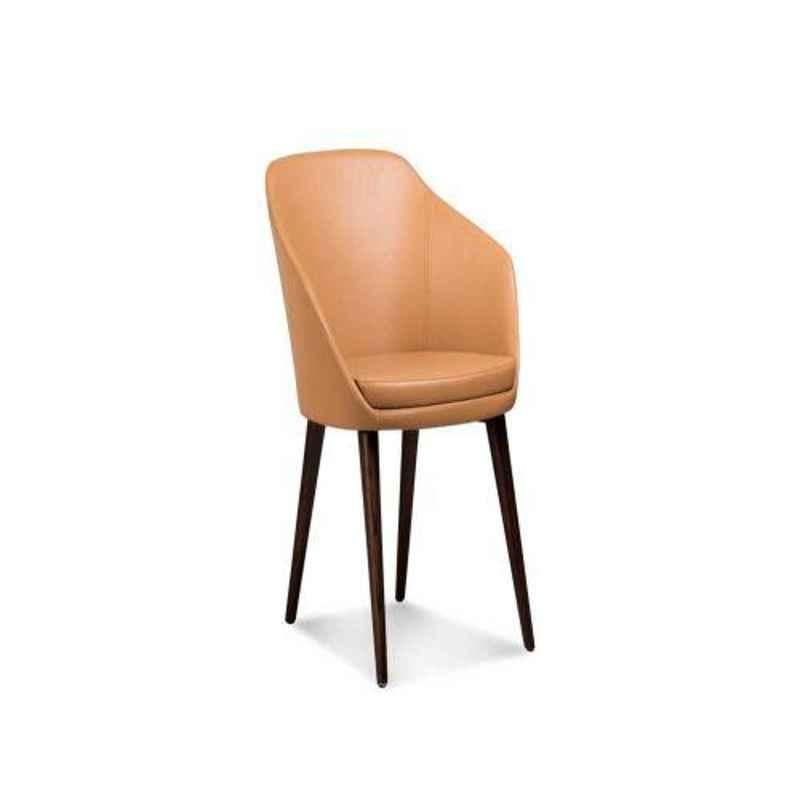 Shearling Annette Vinyl Leatherette Beige Upholstered Arm Chair