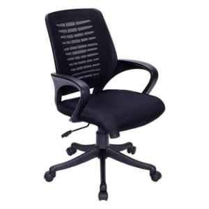 Evok Carl Nylon Black Mid Back Office Chair, FFOFOCMNMTBL69267D