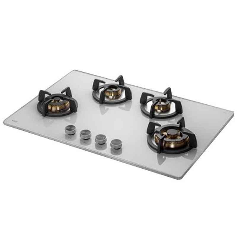 Kaff Bellini 4 Burners Automatic Ignition White Glass Hob, BLH 804 WH
