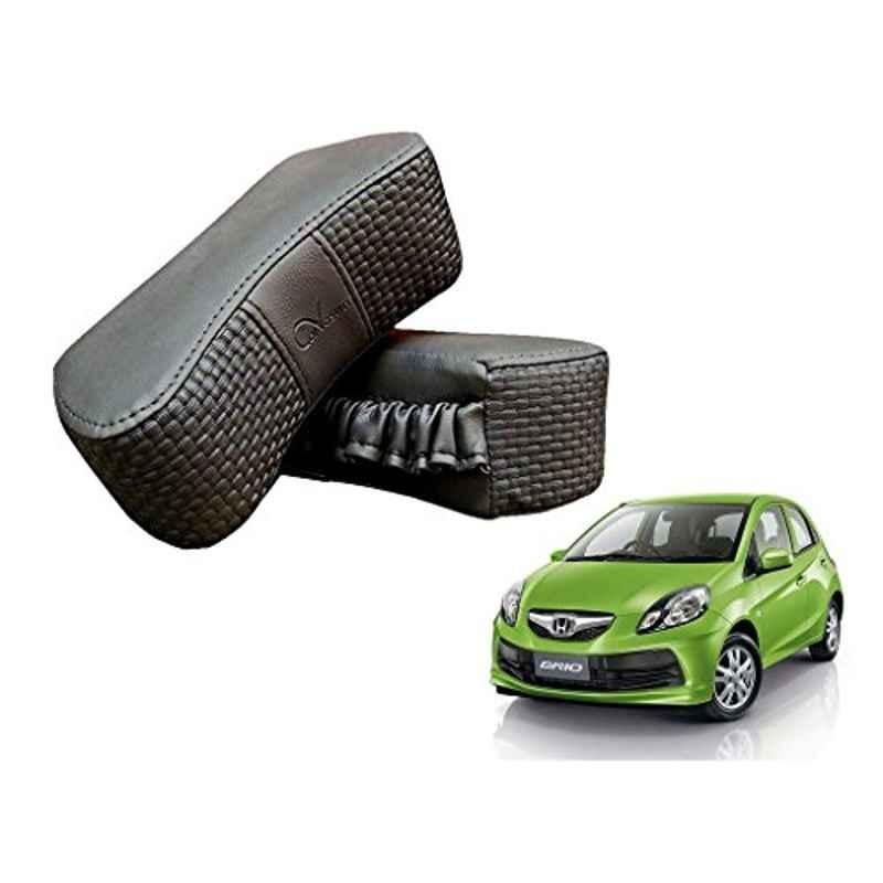 Kozdiko 2 Pcs Memory Foam Grey Luxurious Neck Rest Cushion Pillow Set for Honda Brio