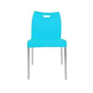 Diya Max Blue Solid Back Plastic Chair without Arm