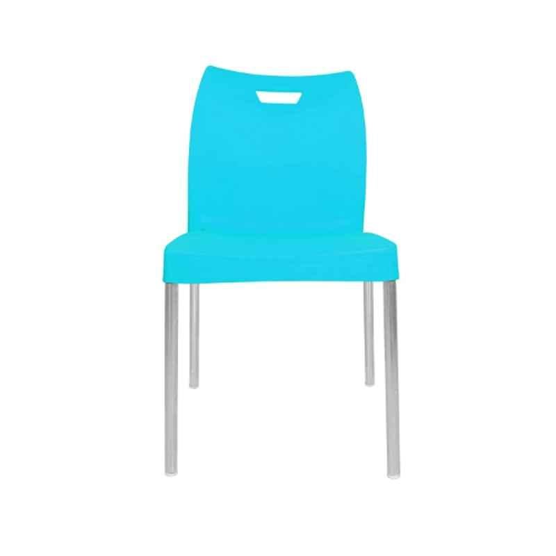Diya Max Blue Solid Back Plastic Chair without Arm