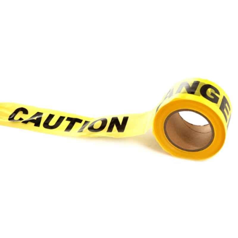 Darit ES-24 75mm Yellow & Black Non Adhesive Polyethene Warning Tape, Length: 200 m