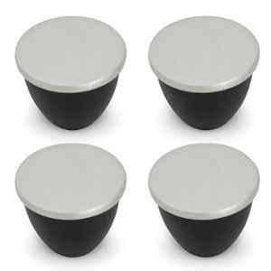 Plantex Knobs for Drawer/Drawer Knobs/Knobs for Cabinets/Pull-Push Knobs for Kitchen/Bedroom Drawer (Pack of 4) Satin Black