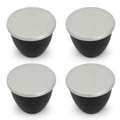 Plantex Knobs for Drawer/Drawer Knobs/Knobs for Cabinets/Pull-Push Knobs for Kitchen/Bedroom Drawer (Pack of 4) Satin Black