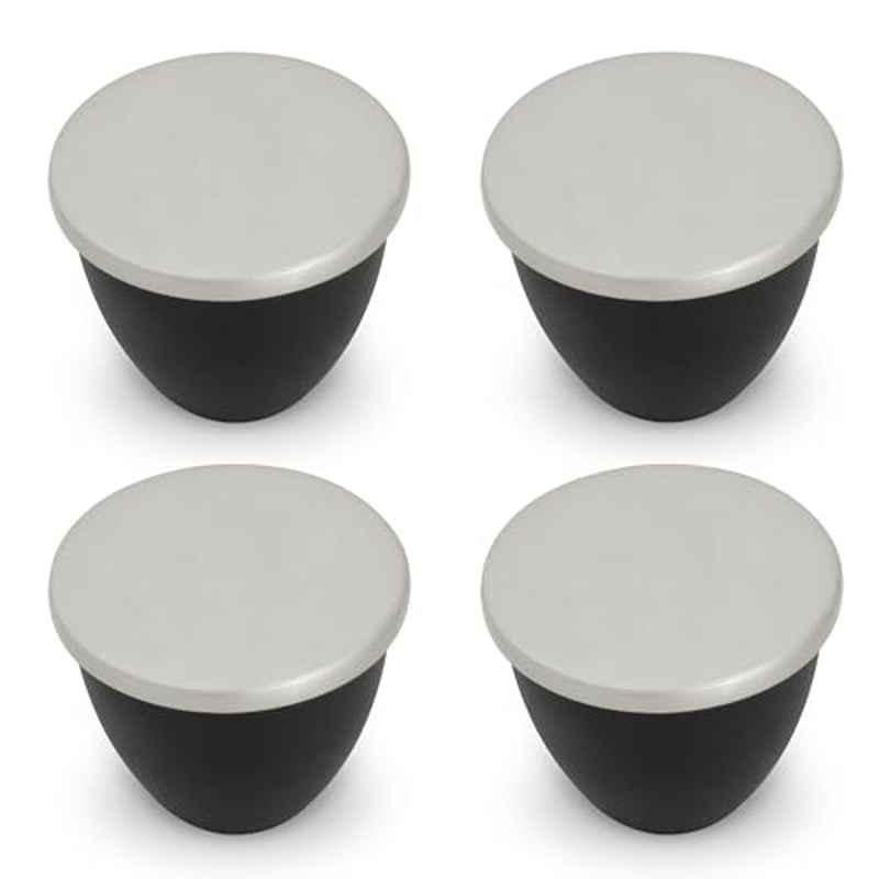Plantex Knobs for Drawer/Drawer Knobs/Knobs for Cabinets/Pull-Push Knobs for Kitchen/Bedroom Drawer (Pack of 4) Satin Black