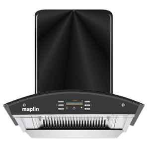 Maplin SS60 1400CMH 60cm Stainless Steel Black Voice Control Auto Clean LPG & Wave Sensor Kitchen Chimney