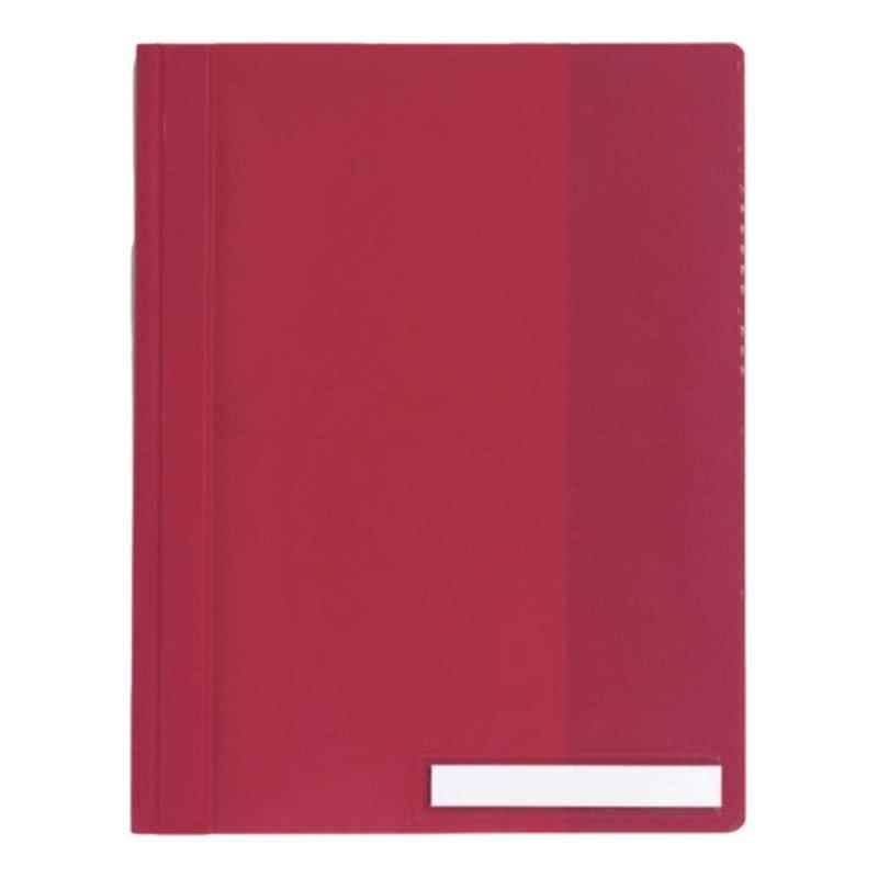 Durable 2510-03 A4 Red extra wide Clear View Folder with pocket