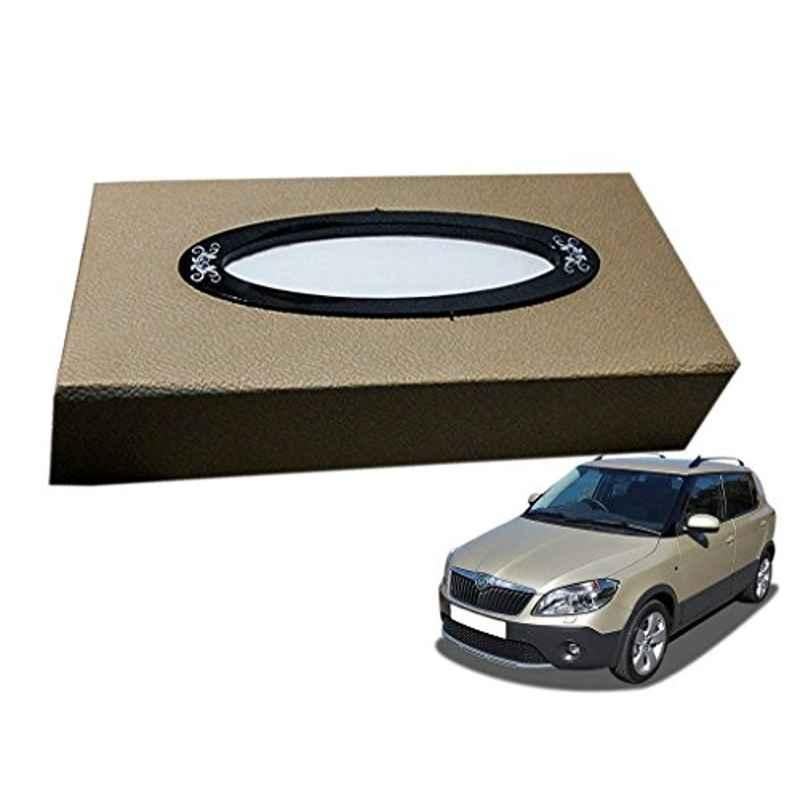 Kozdiko 200 Sheets 100 Pulls Beige Tissue Paper Box for Skoda Faiba, koz_25500
