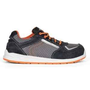 Perf Dragon Suede Leather Composite Toe with Mesh Black Safety Shoes, Size: 9
