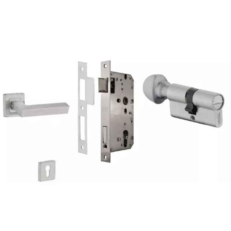 Dorset ML Series Nero 60mm Stainless Steel Door Handle Lock Set with Coin & Knob