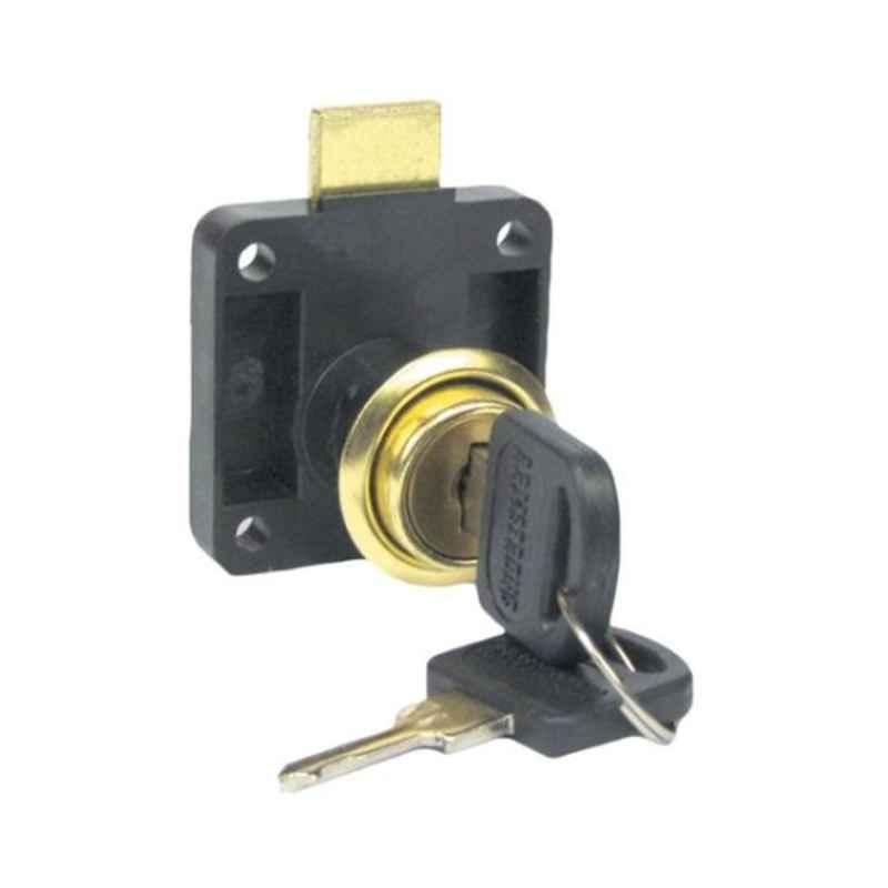 Armstrong 7x7x3cm Black Drawer Lock & Key, 50723NPDL