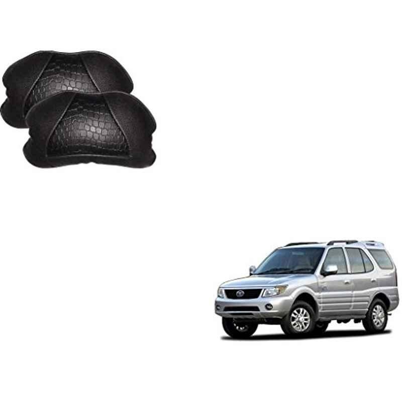 Kozdiko 2 Pcs Memory Foam Black Neck Rest Cushion Pillow Set for Tata Safari