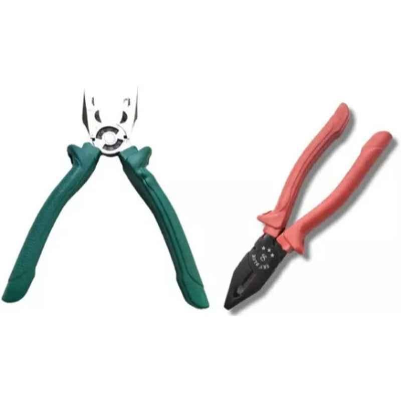 Sky Blue 2 Pcs 7.8 inch Lineman Plier Combo, SBE_PLIER_COMBO_MOD_01218