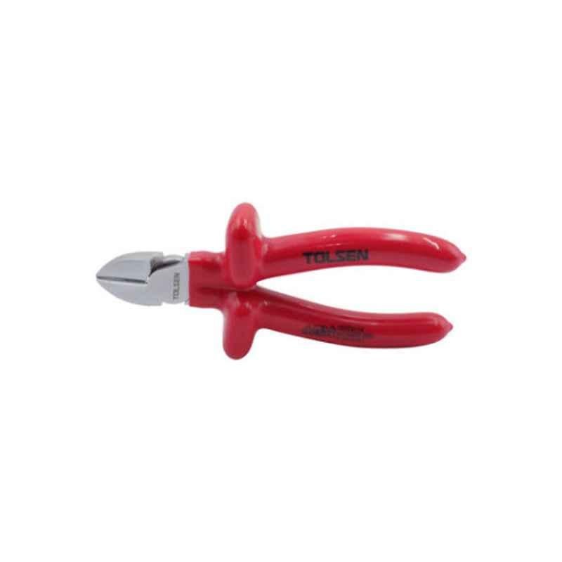 Tolsen 160mm Red Insulated Diagonal Cutting Plier, 10716