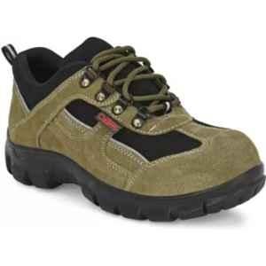 Ozarro Suede Leather Steel Toe Olive Safety Shoes, S4423, Size: 11