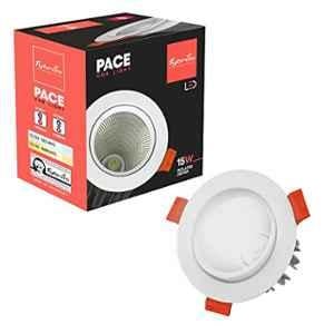 Fybros Pace 15W Aluminium Cool White Round LED COB Down Light, FLS5764A
