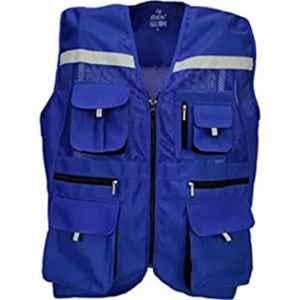Evion Fabric Royal Blue Reflective Safety Jacket, ES-16200 (Pack of 40)