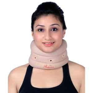 Bodycare Cotton & Foam Beige Cervical Collar with Soft Eyelet, RP-3101, Size: M