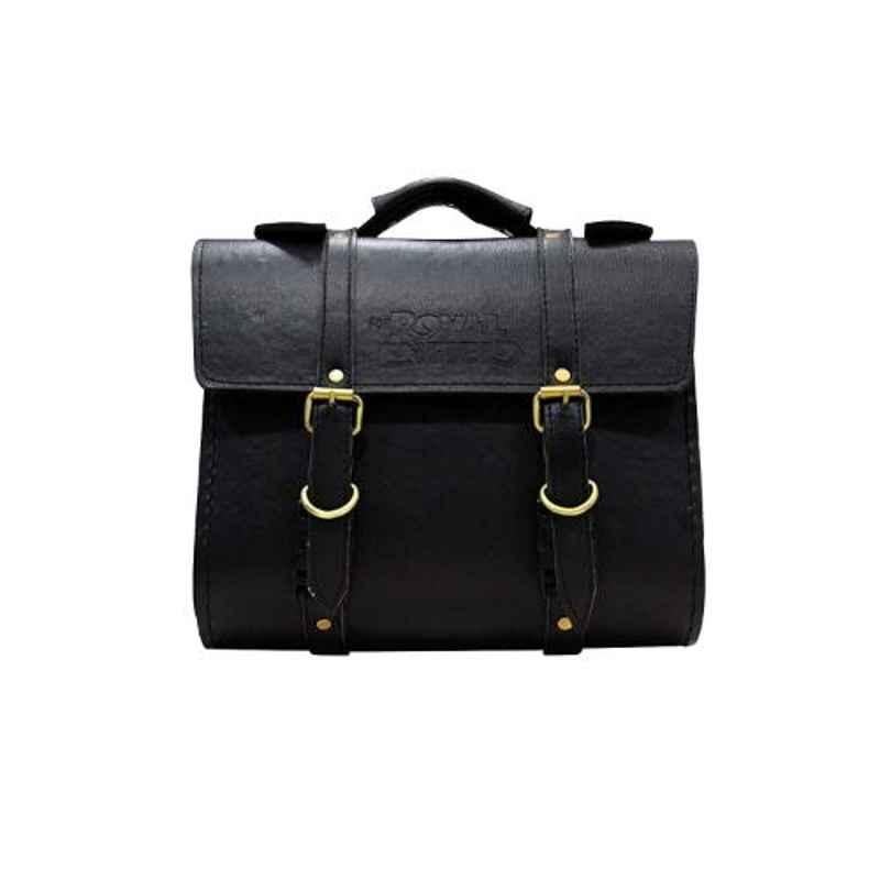 AllExtreme EXBSSB1 Black Leatherette Square Water Resistant Backseat Saddle Bag